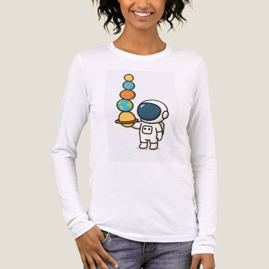 Planet Juggler - Kawaii Astronaut Sweat - shirt à (Recto)