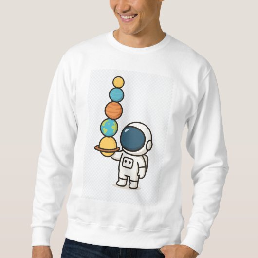 Planet Juggler - Kawaii Astronaut Sweat - shirt à  (Devant)