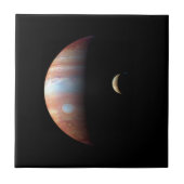 PLANET JUPITER EN ZIJN VOLKANISCHE MOON IO (ruimte Tegeltje (Voorkant)