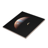 PLANET JUPITER EN ZIJN VOLKANISCHE MOON IO (ruimte Tegeltje (Zijkant)