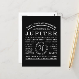 Planet Jupiter Gedetailleerd symbool Briefkaart