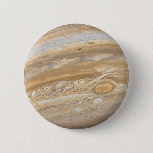 Planet Jupiter Ronde Button 5,7 Cm (Voorkant)