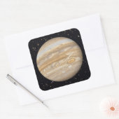 Planet Jupiter Starry Sky Vierkante Sticker (Envelop)