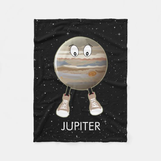 Planet Jupiter & Stars Fleece Deken (Voorkant)