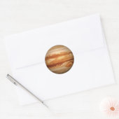 PLANET JUPITER v.3 (zonnestelsel) ~ Ronde Sticker (Envelop)