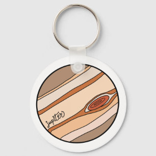 Planet Jupiter van het zonnestelsel Sleutelhanger