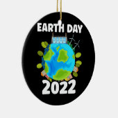 Planet maakt elke dag Aarde Dag Dag 2022 Keramisch Ornament (Rechts)