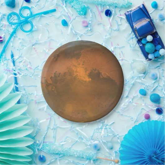 Planet Mars 7 in. Papieren Bordjes (Feest)