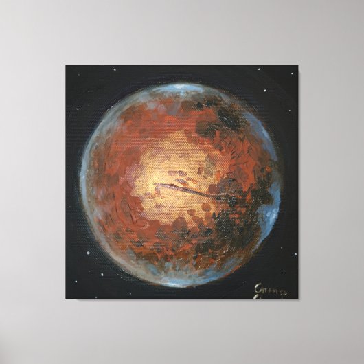 Planet Mars Canvas Afdruk (Voorkant)