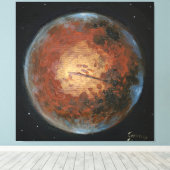 Planet Mars Canvas Afdruk (Insitu (Houten vloer))