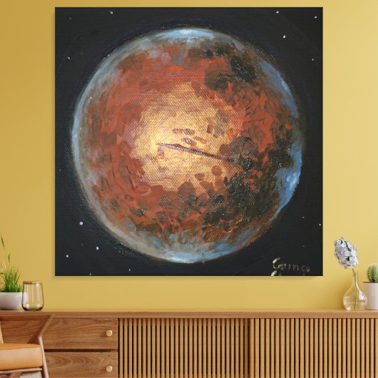 Planet Mars Canvas Afdruk (Insitu (Woonkamer))