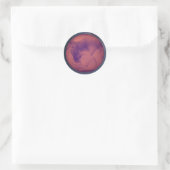 Planet Mars Classic Round Sticker (Tas)