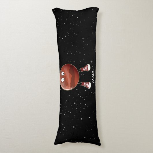 Planet Mars en sterren Lichaamskussen (Voorkant Verticaal)