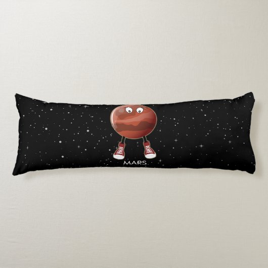 Planet Mars en sterren Lichaamskussen (Voorkant)