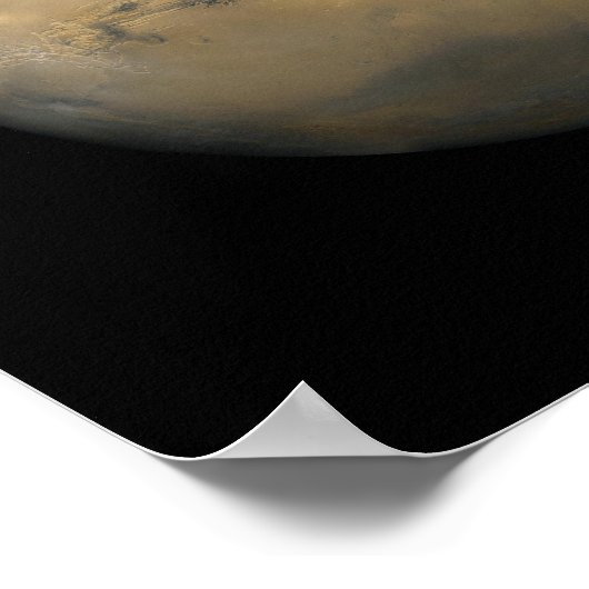 Planet Mars in het zonnestelsel NASA Poster (Hoek)