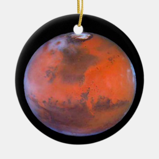 Planet Mars Ornament. Keramisch Ornament (Voorkant)
