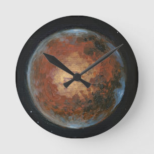 Planet Mars Ronde Klok