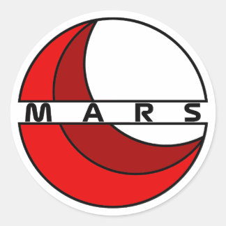 PLANET MARS RONDE STICKER