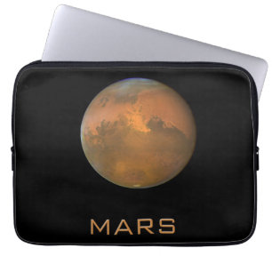Planet Mars, volledig Oranje Uitzicht laptophoes Laptop Sleeve