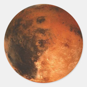 PLANET MARS (zonnestelsel) ~ Ronde Sticker