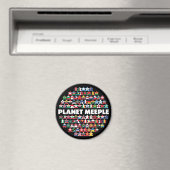 Planet Meeple, Aimant rond en texte blanc (In Situ (Lave-vaisselle))