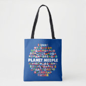 Planet Meeple, White Text Tas (Voorkant)