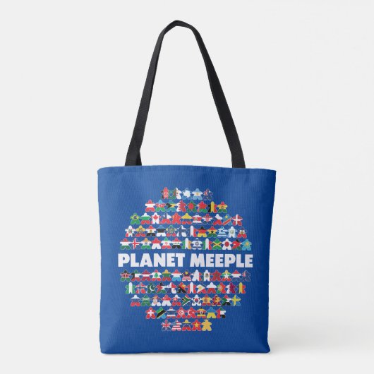 Planet Meeple, White Text Tas (Achterkant)