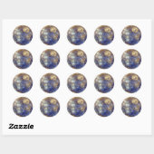 PLANET MERCURY v2 (zonnestelsel) ~ Ronde Sticker (Vel)