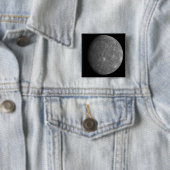 Planet Mercury Vierkante Button 5,1 Cm (In situ)