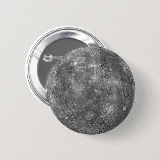 PLANET MERCURY (zonnestelsel) ~ Ronde Button 5,7 Cm (Voorkant /achterkant)