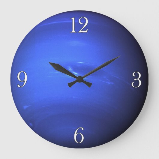 Planet Neptune Astronomy-lovers Wall Clock Grote Klok (Voorkant)
