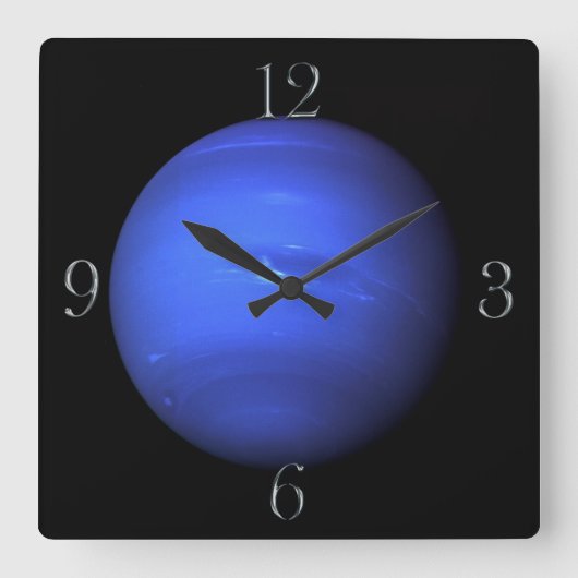 Planet Neptune Astronomy-lovers Wall Clock Vierkante Klok (Voorkant)