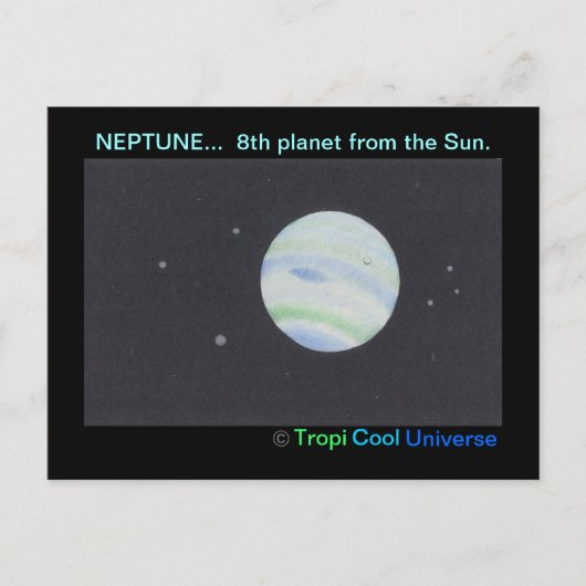 Planet NEPTUNE briefkaart (Voorkant)