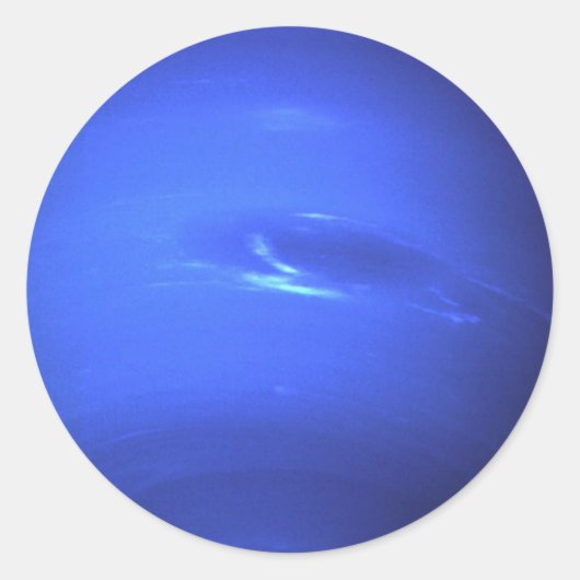 Planet Neptune Ronde Sticker (Voorkant)