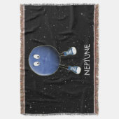 Planet Neptune & Stars Deken (Voorkant Verticaal)