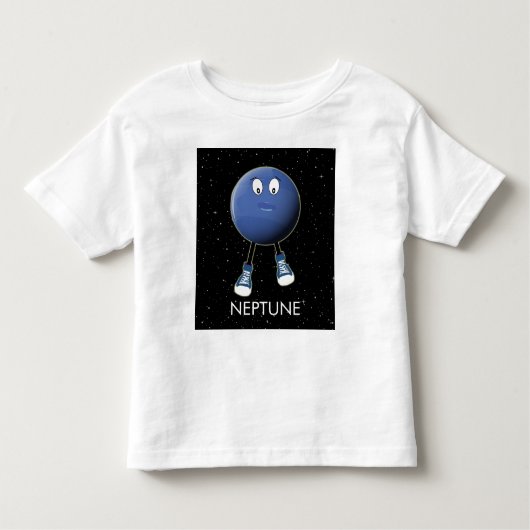 Planet Neptune & Stars Kinder Shirts (Voorkant)