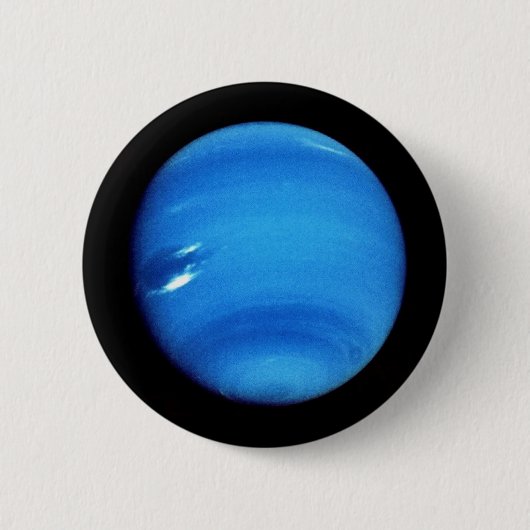 PLANET NEPTUNE V.3 Natural (solar system) ~~ Ronde Button 5,7 Cm (Voorkant)