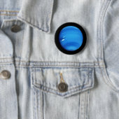 PLANET NEPTUNE V.3 Natural (solar system) ~~ Ronde Button 5,7 Cm (In situ)