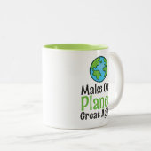 Planet opnieuw 11 oz Mok met twee tonen (Voorkant rechts)