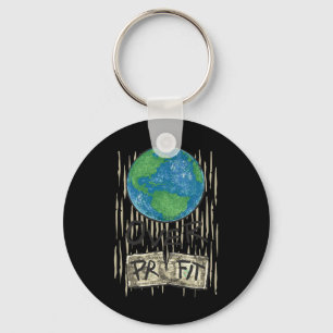 Planet Over Profit Shirt Natuur Milieuactivist C Sleutelhanger