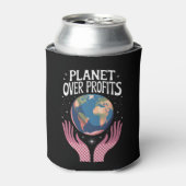 Planet Over Profits Klimaatverandering Is Echt Blikjeskoeler (Blikje Voorkant)