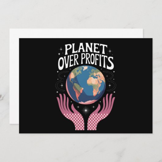 Planet Over Profits Klimaatverandering Is Echt Kaart (Voorkant / Achterkant)