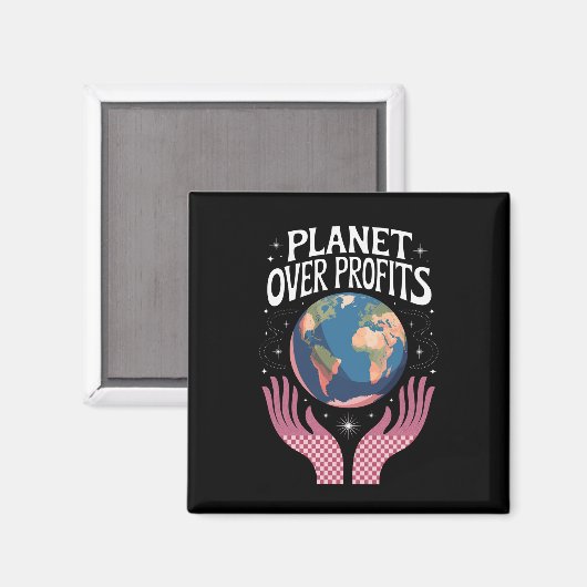Planet Over Profits Klimaatverandering Is Echt Magneet (Voorkant / Achterkant)