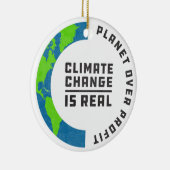 Planet over winst klimaatverandering door wereldwi keramisch ornament (Rechts)