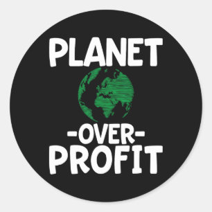 Planet over winst ronde sticker
