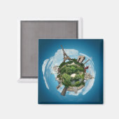 Planet Paris magneet (Voorkant / Achterkant)