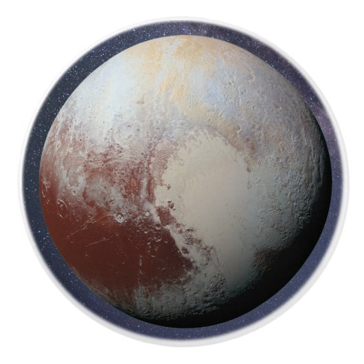 Planet Pluto Keramische Knop (Voorkant)