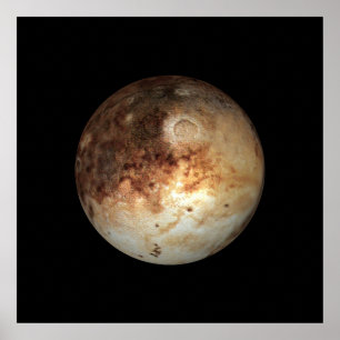 PLANET PLUTO Natural (zonnestelsel) ~ Poster