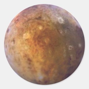 PLANET PLUTO (zonnestelsel) ~ Ronde Sticker