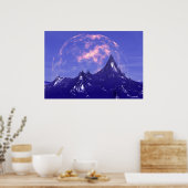Planet Rise op de Top Poster (Keuken)